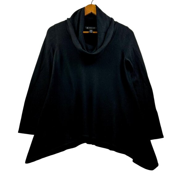 Women's Wool Cashmere Blend Black Cowl Neck Tunic Sweater Size SMALL - Picture 4 of 7